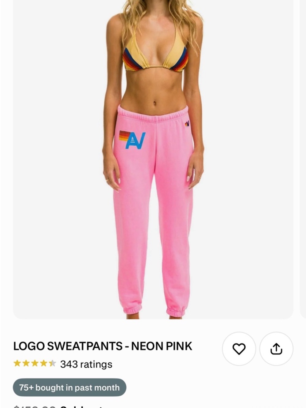 Aviator Nation Sweatpants - Neon Pink Bottoms